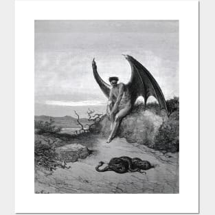 Lucifer Fallen Angel Paradise Lost Posters and Art